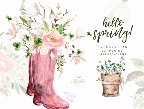 весенняя акварель