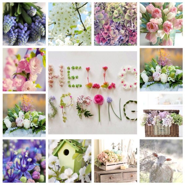 весенний коллаж