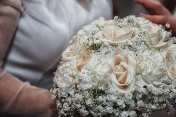 большой свадебный букет