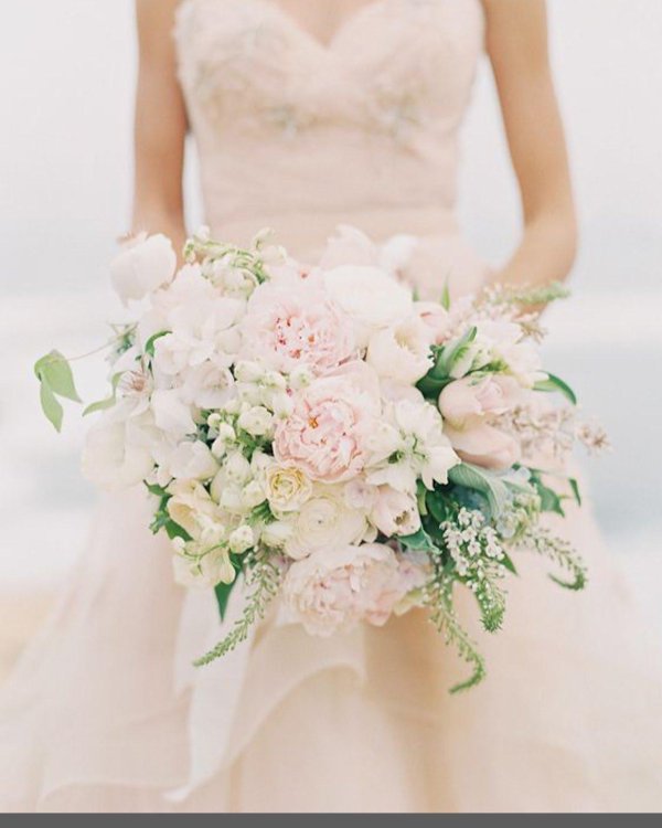 свадебный букет нежный