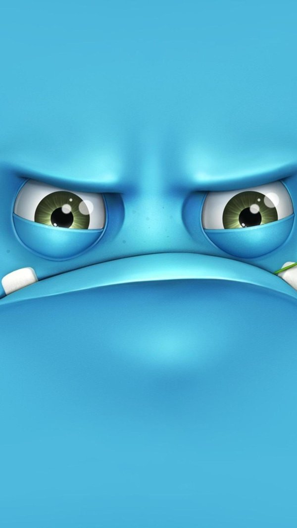 angry blue