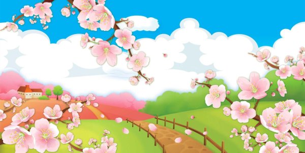 весенний фон детский