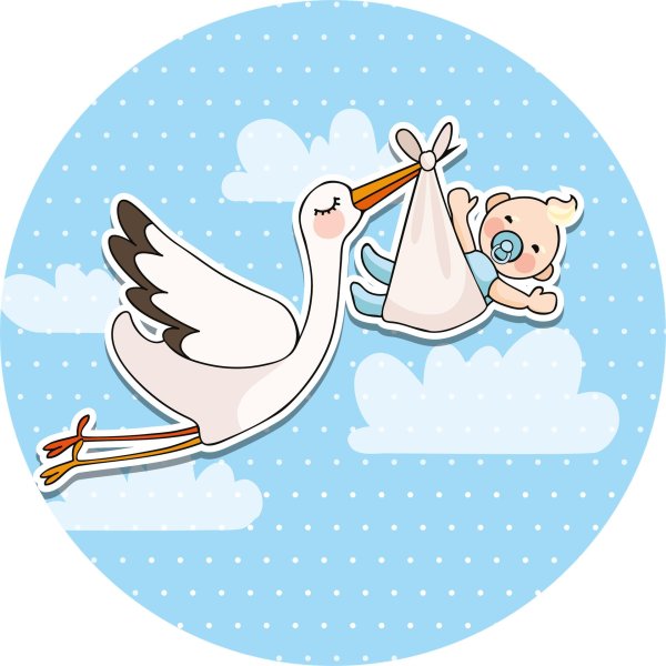 аист и ребенок