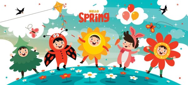 spring season cartoon