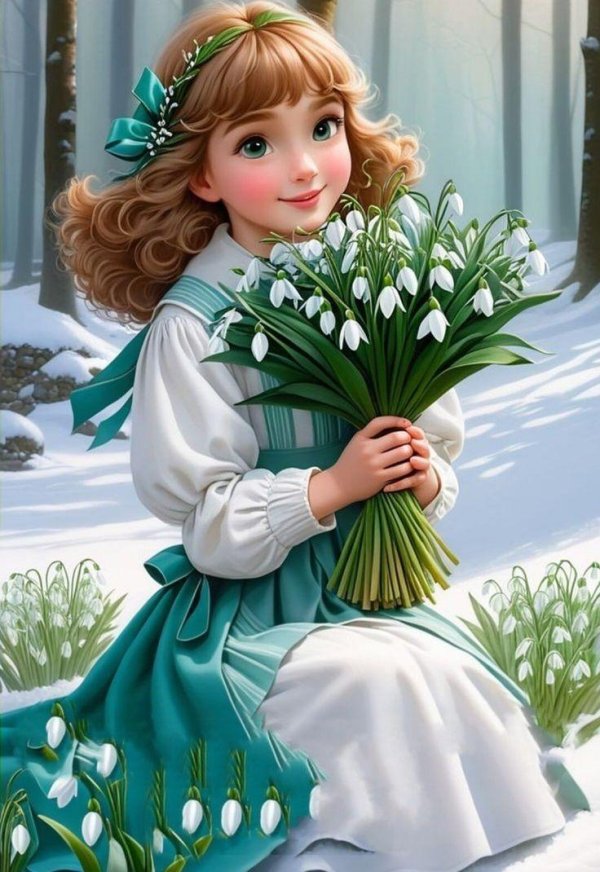 красивые подснежники