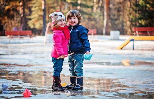 прогулка с детьми