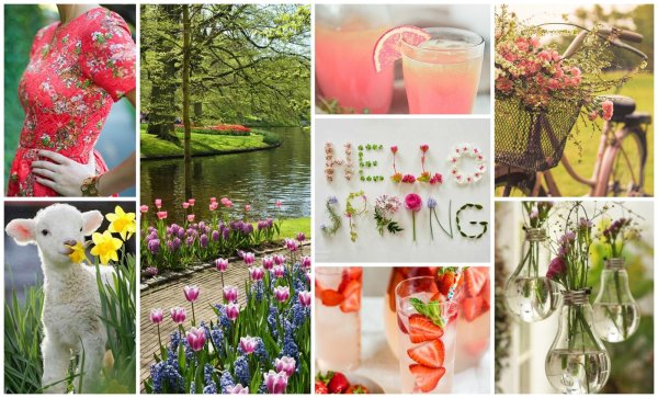 весенний фотоколлаж