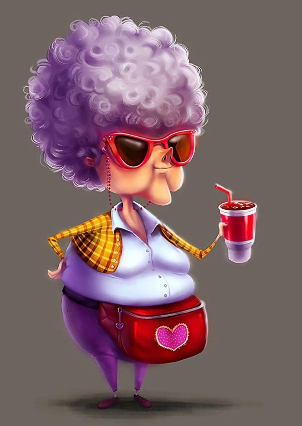 бабуля мультяшка