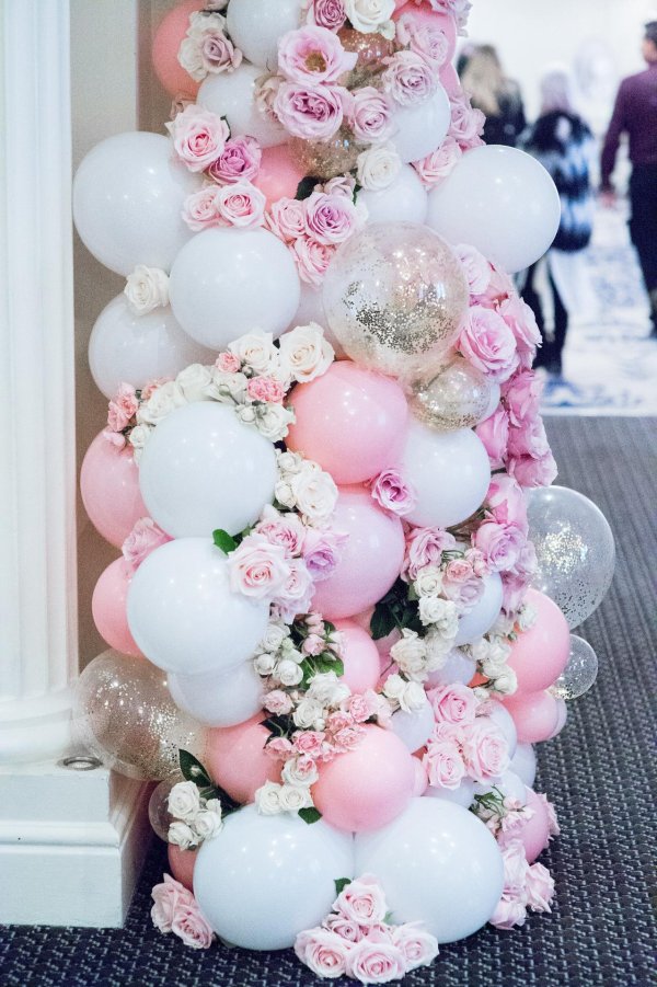 украшение шарами на свадьбу