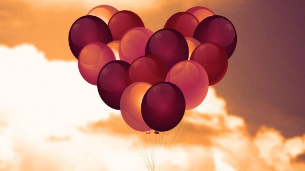 девушка с шарами