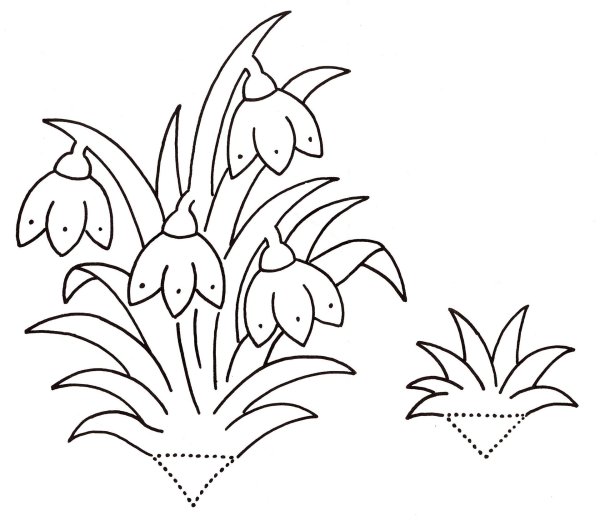 подснежники раскраска для детей