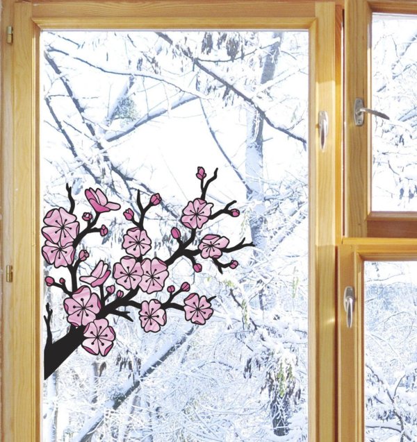 витраж сакура