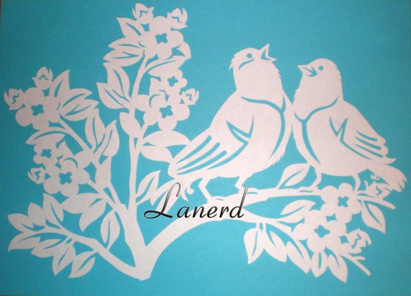 вытынанка птичка