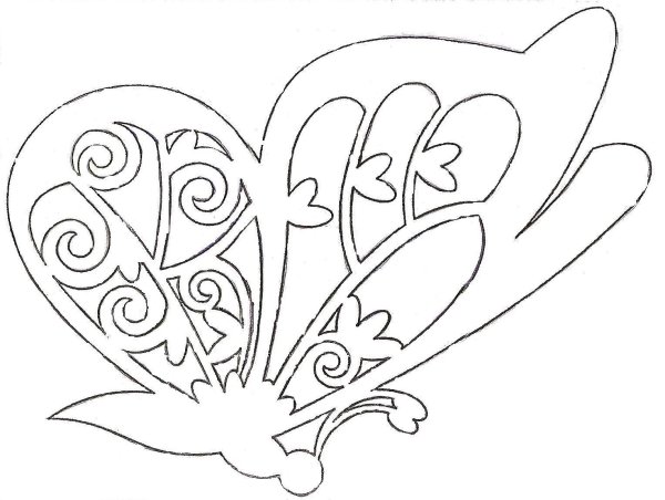 бабочка трафарет для вырезания