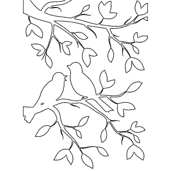 трафарет ветка