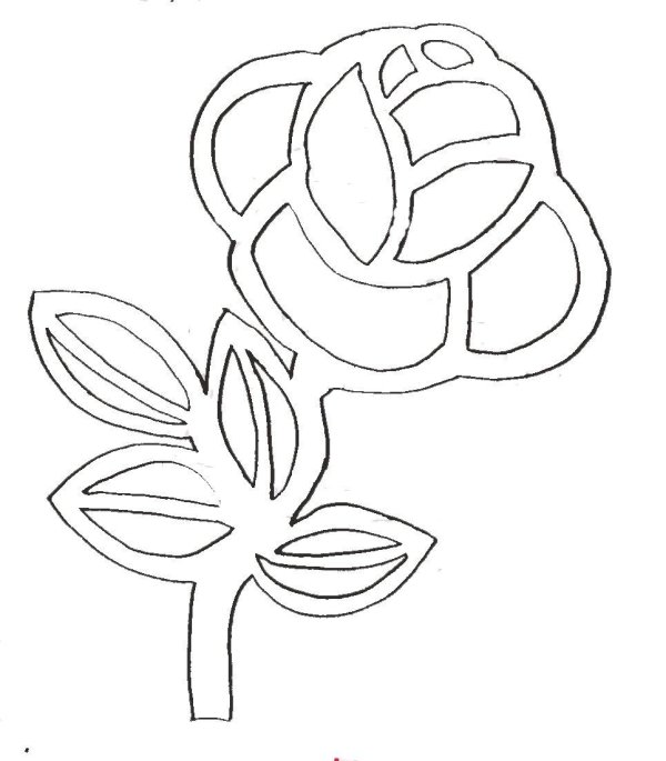 вытынанка цветок шаблоны для вырезания