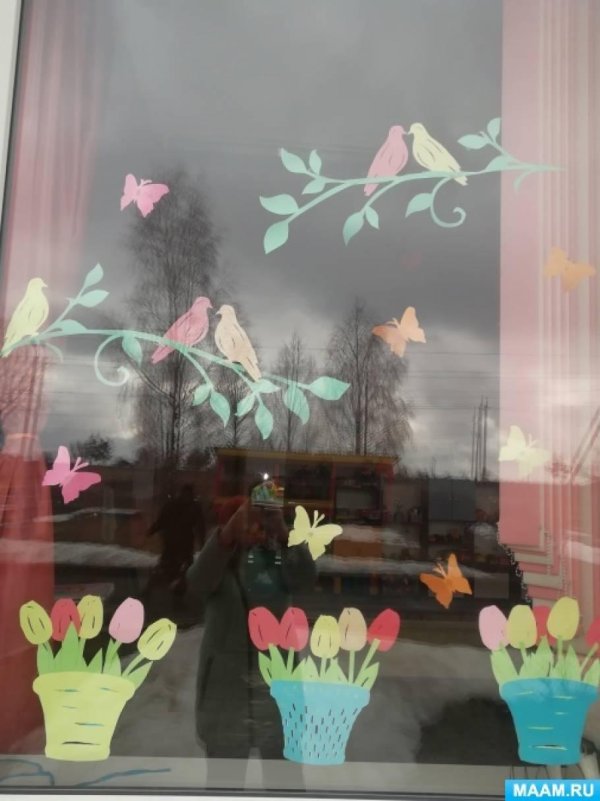 весна на окне в детском саду
