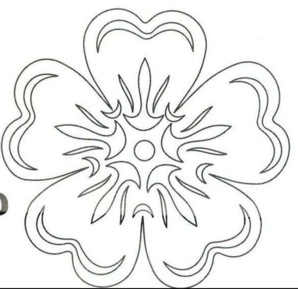 цветок трафарет