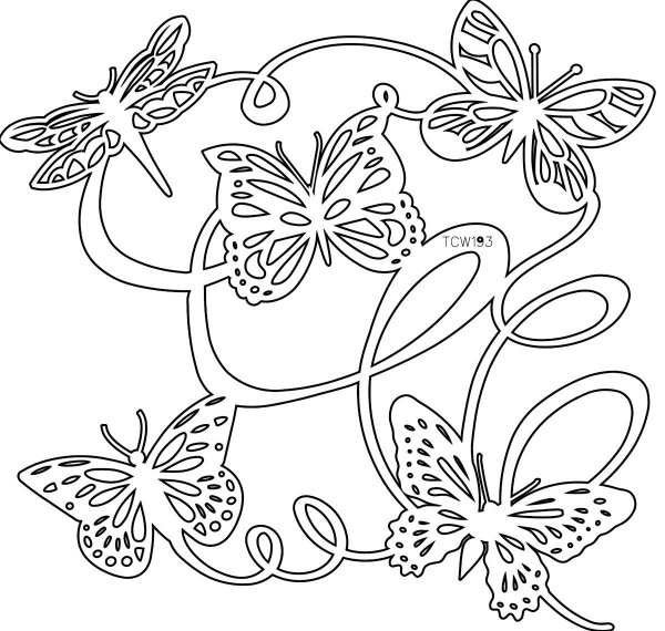 трафарет бабочка для вырезания