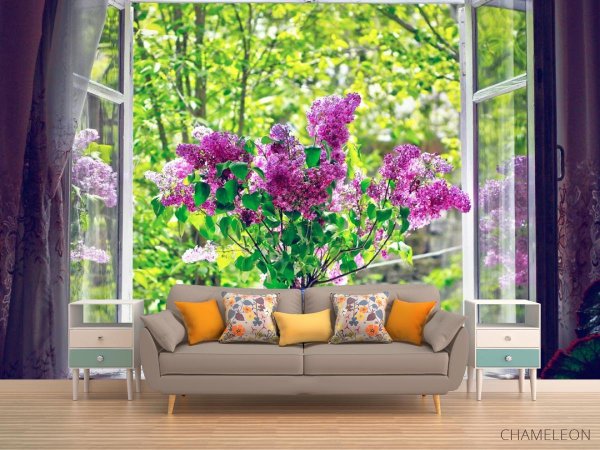 фотошторы цветущая сирень