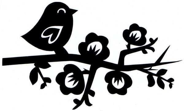 трафарет птиц