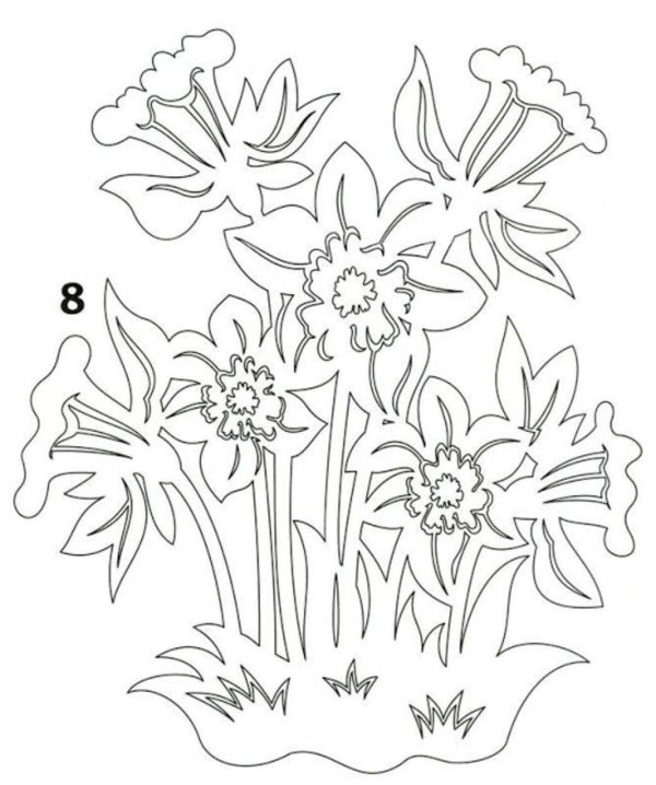 вытынанка цветок