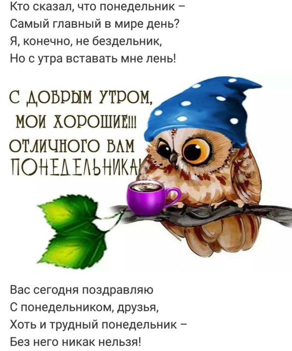 доброго утра понедельника прикольные
