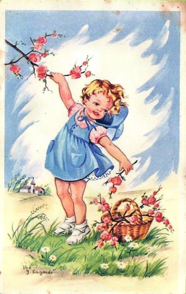 старые детские открытки