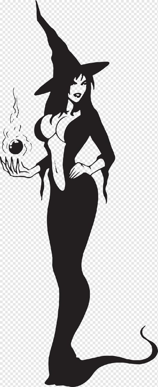 ведьма трафарет