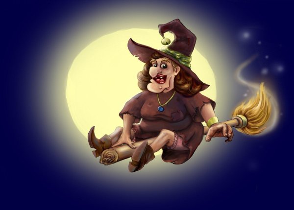 бабаягна на метле