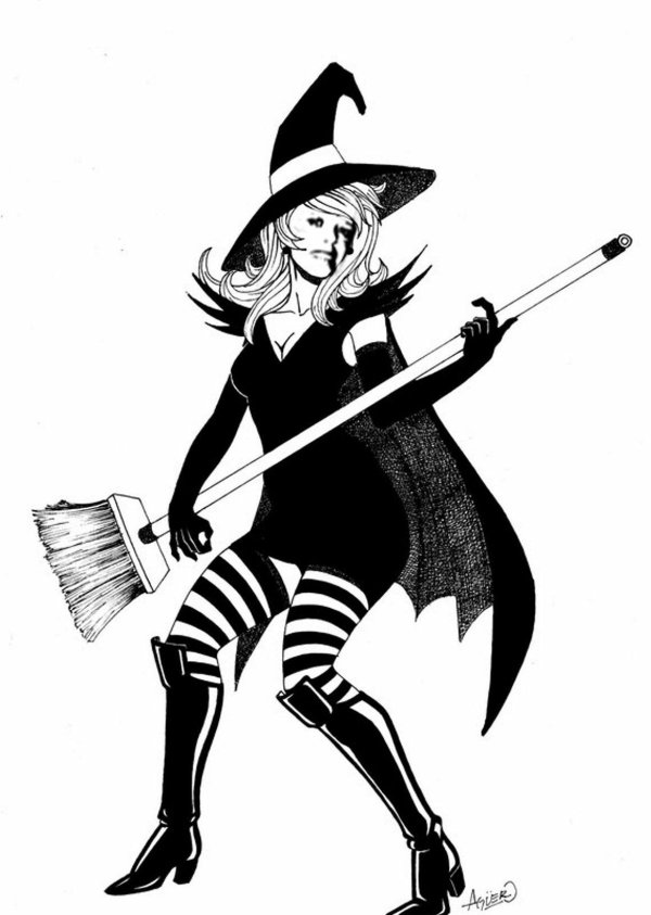 ведьмочка рисунок