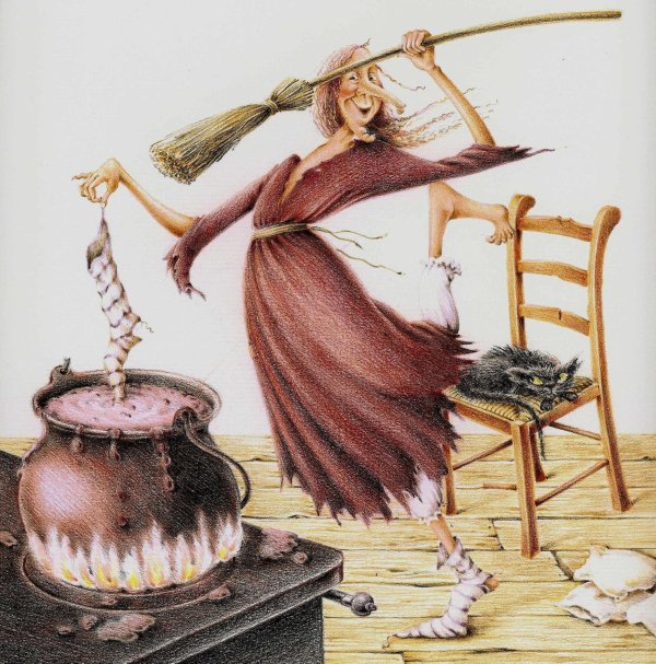 баба яга варит зелье