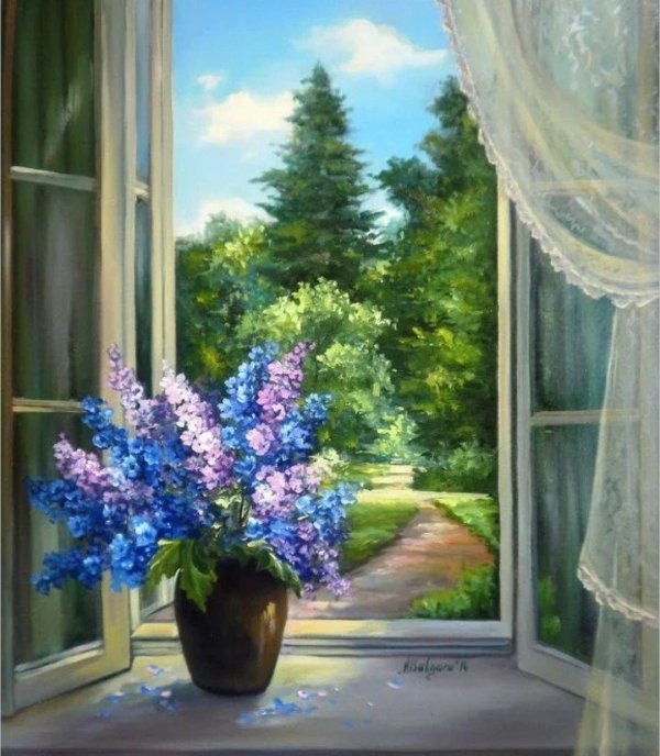 герасимов полдень теплый дождь картина