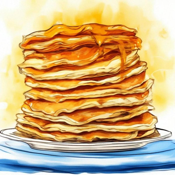 стопка блинов рисунок