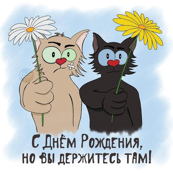 открытки днём рождения прикольные