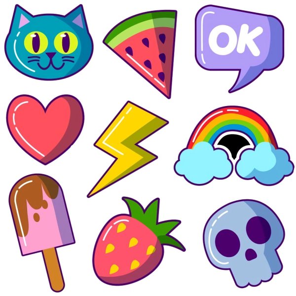 маленькие наклейки