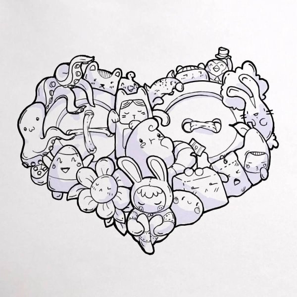 раскраски антистресс дудлы