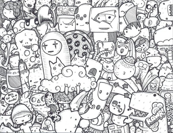 дудлинг с монстриками