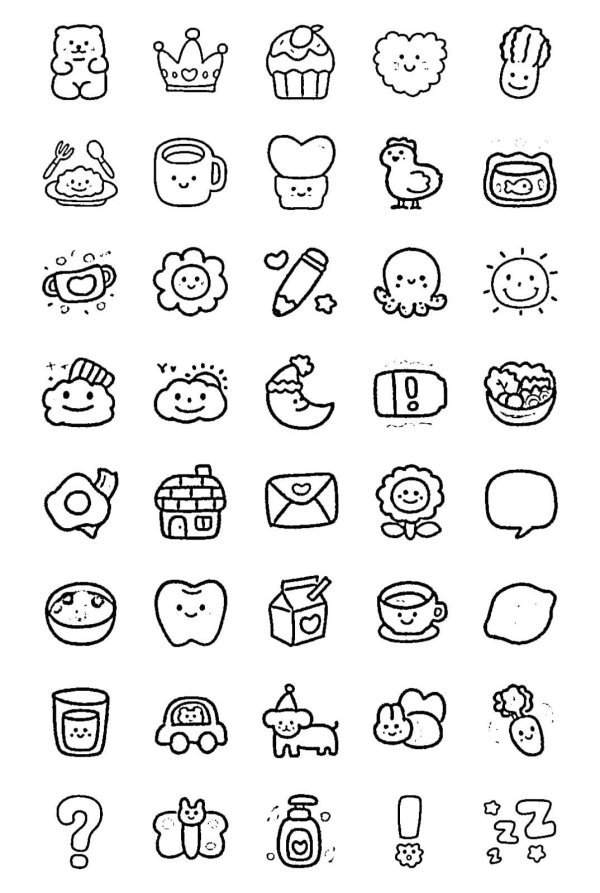 кавайные раскраски