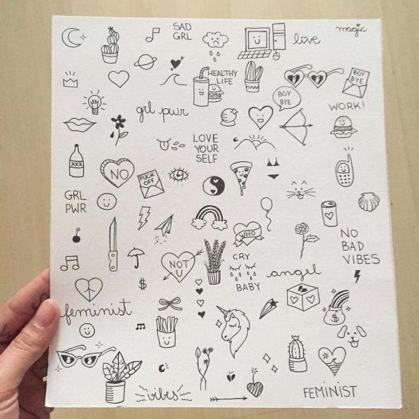 эскиз маленьких татуировок