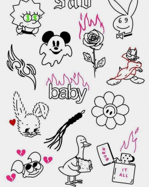 мини татуировки эскизы