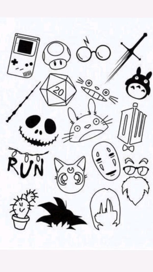 эскиз маленьких татуировок