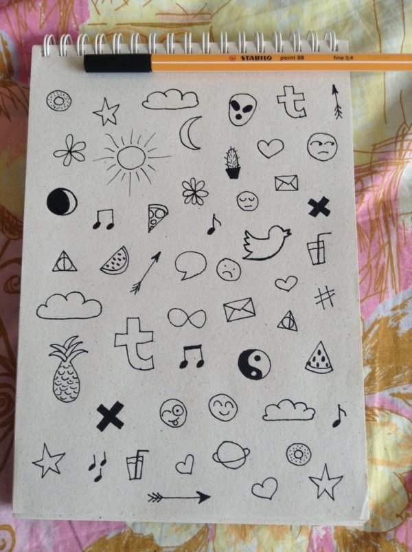 маленькие рисуночки для скетчбука