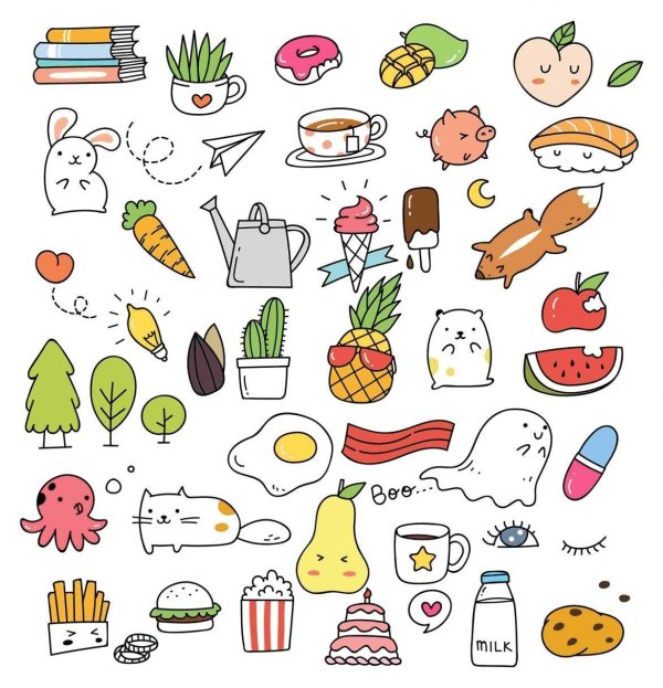 еда наклейки