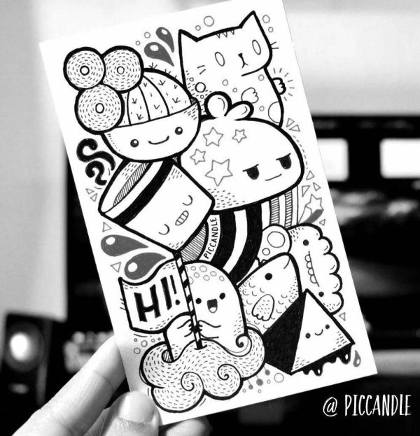 стиль рисования дудлинг