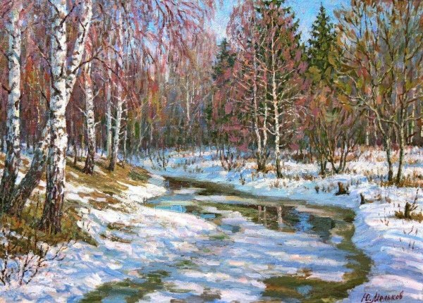 весенняя проталинка левитана