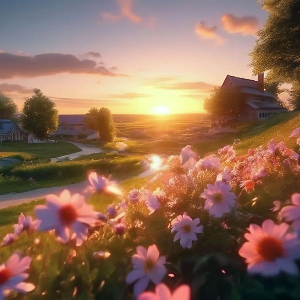 пейзаж рассвет