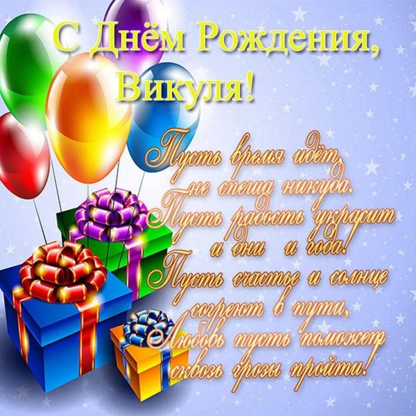 с день рождения вика