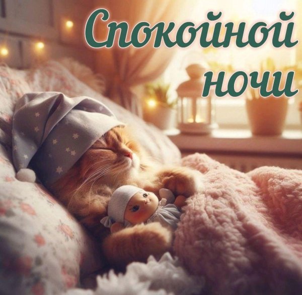 спокойной ночи котик