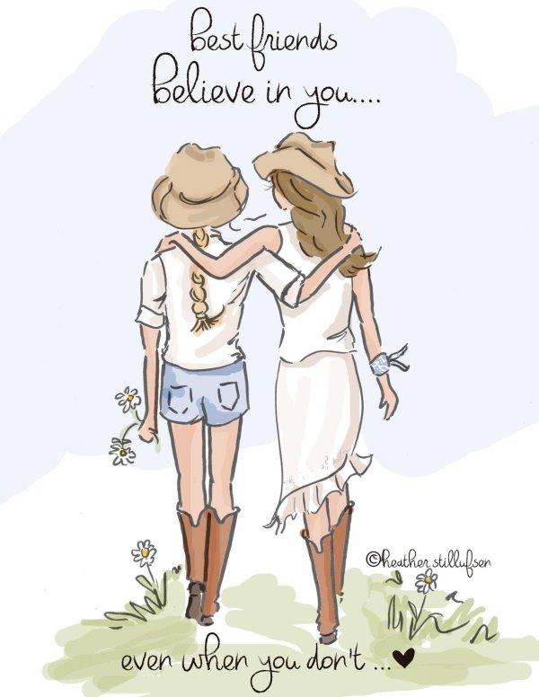 открытка лучшие подруги